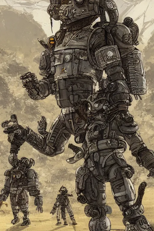 Image similar to anthropomorphic rodent with white and black ancestral ornate japanese tactical gear on an abandonment desert planet, high intricate details, long shot, rule of thirds, golden ratio, graphic novel by fiona staples and dustin nguyen, by beaststars and orange, peter elson, alan bean, studio ghibli, makoto shinkai