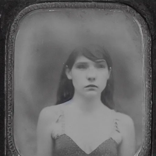 Image similar to underwater tintype photo of mermaide