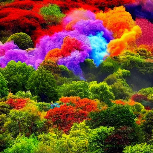 Image similar to explosion of colourful nature