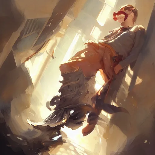 Image similar to an inllustration of a blowing horn by stanley artgerm lau, wlop, rossdraws, james jean, andrei riabovitchev, marc simonetti, and sakimichan, trending on artstation