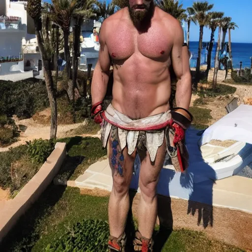 Prompt: kratos en chiclana 4 k relax