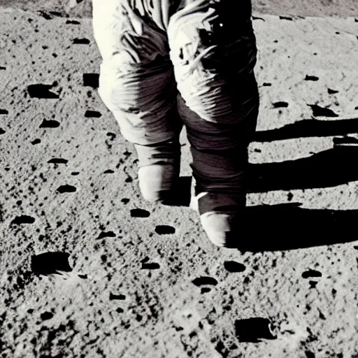 Image similar to A photo of a cat's first step on the Moon, 1969, old camera