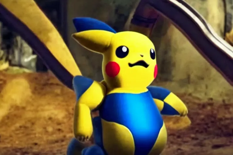 Image similar to samus aran as pikachu in the new live action pokemon movie