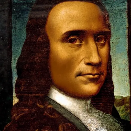 Prompt: portrait of barack obama, painted by leonardo da vinci