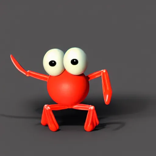 Image similar to 3 d render of mr krabs