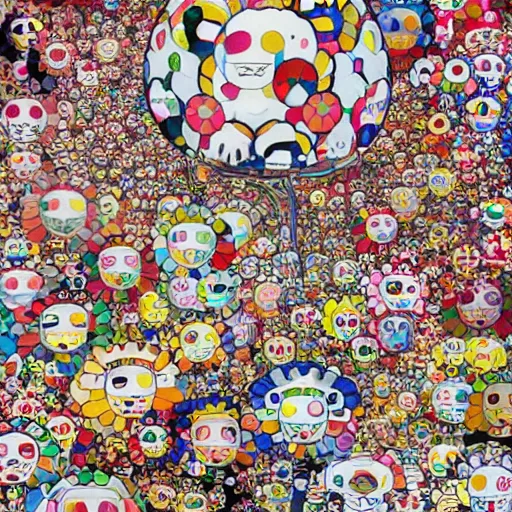 Prompt: things hidden inside my head by takashi murakami, superflat, pop culture, colorful, intricate, hyper detailed