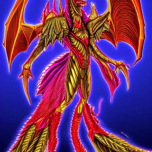 Prompt: digital drawing of a dragon humanoid dressed in vibrant robes, 4k, highly detailed
