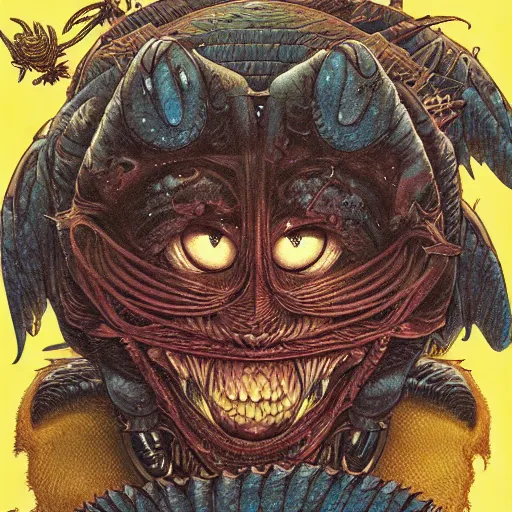 Prompt: portrait of crazy flying eye creature, symmetrical, by yoichi hatakenaka, masamune shirow, josan gonzales and dan mumford, ayami kojima, takato yamamoto, barclay shaw, karol bak, yukito kishiro