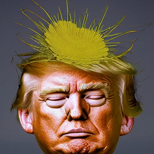 Image similar to Donald Trump in a flower, photographed by Anne Geddes