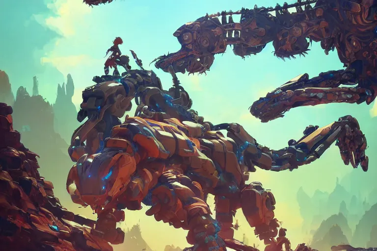 Image similar to watcher machine mecha animal beast robot of horizon forbidden west horizon zero dawn bioluminiscence, behance hd by jesper ejsing, by rhads, makoto shinkai and lois van baarle, ilya kuvshinov, rossdraws global illumination