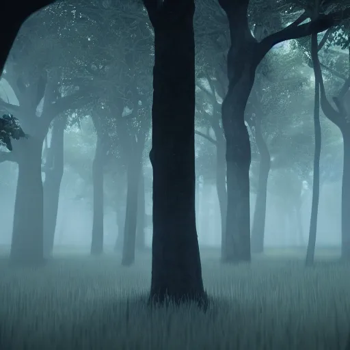 Image similar to soul is a dark forest, octane render, cinematic lighting, dynamic, high detail, artstation