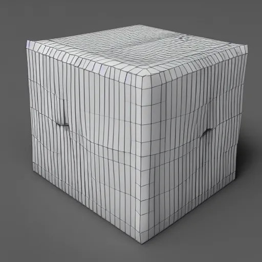 Image similar to a 3d render of a cube