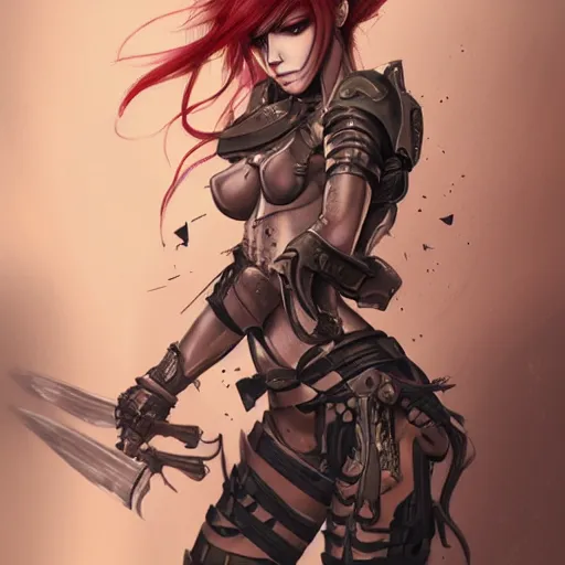 Image similar to tattoo design, a professional painting of a beautiful young female, partially clothed in battle armor, olive skin, long dark hair, beautiful bone structure, symmetrical facial features, intricate, elegant, digital painting, concept art, smooth, sharp focus, illustration, from Metal Gear, cat girl, anime