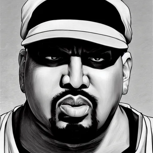 Image similar to ultra realistic portrait painting of big pun, art by akira toriyama, 4 k, dragon ball artstyle, cel shaded, highly detailed, epic lighting