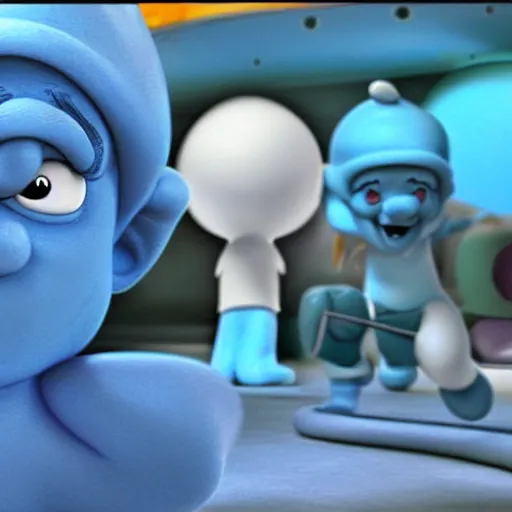 a funny cartoon starring Smurfs in year 2500 futuristic | Stable Diffusion  | OpenArt