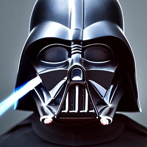 Image similar to darth vader with an inhaler