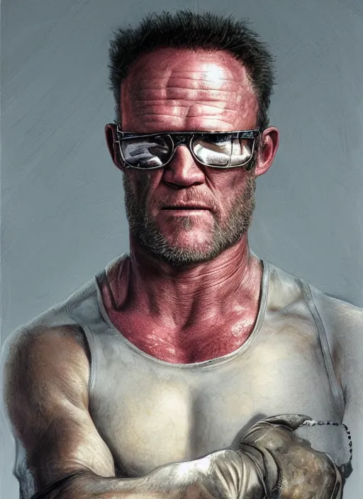 Image similar to Michael Rooker from Slither (2006), intricate, elegant, highly detailed, centered, digital painting, artstation, concept art, smooth, sharp focus, illustration, artgerm, donato giancola, Joseph Christian Leyendecker, WLOP, Artgerm