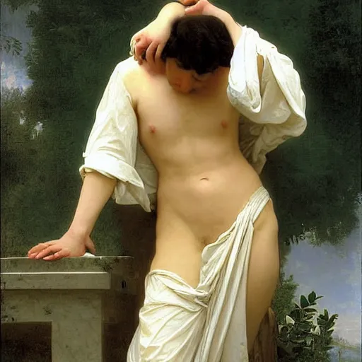 Prompt: William-Adolphe Bouguereau painting of Mario