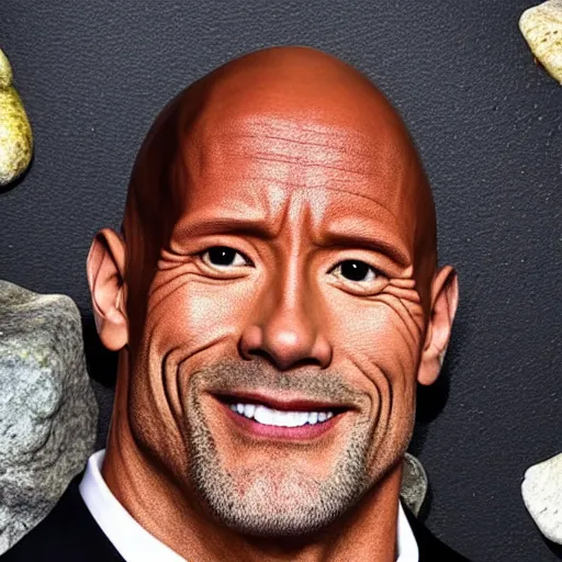 Image similar to Dwayne The Pebble Johnson, red carpet, studio lighting