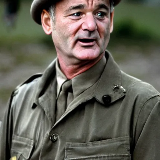 Image similar to Bill Murray starring in saving private Ryan