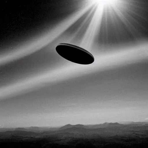 Image similar to black and white photo of a UFO sighting