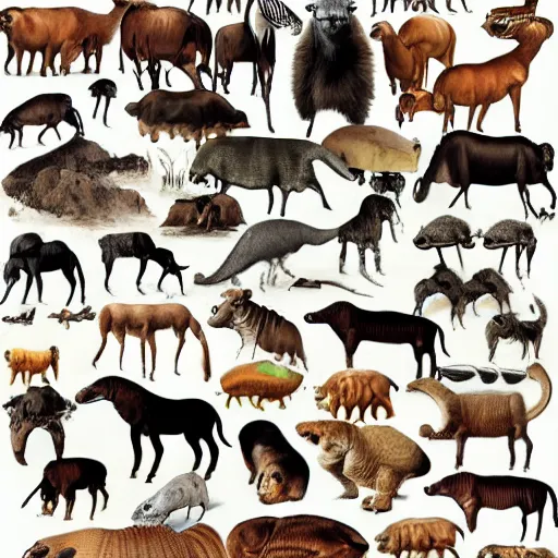 Prompt: list of common animals