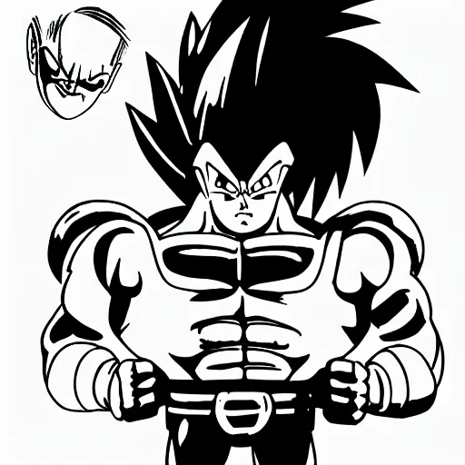 Prompt: muscular minion, holding vegeta crying