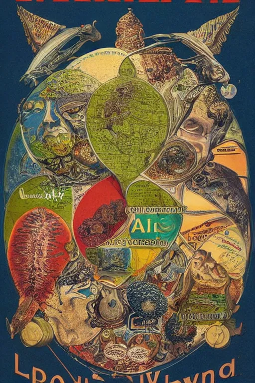 Image similar to vintage magazine advertisement depicting all of the languages in the world on a tongue, by marius lewandowski, by ernst haeckel