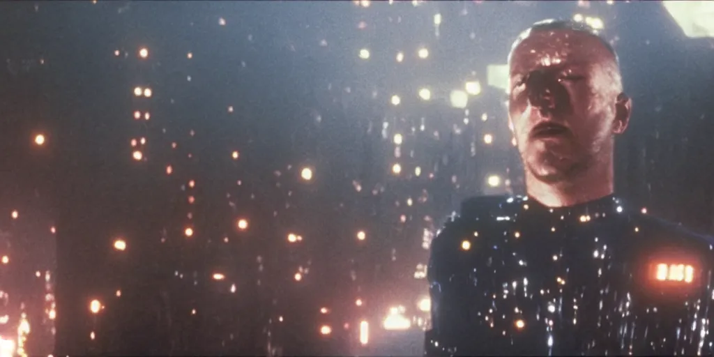 Prompt: i watched c - beams glitter in the dark near the tannhauser gate, blade runner, ridley scott, cyberpunk