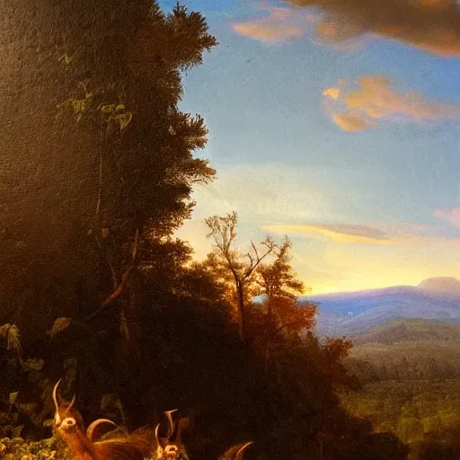 Prompt: prey, beautiful extremely detailed landscape oil on canvas in the style of 1 9 th century hudson river school of art