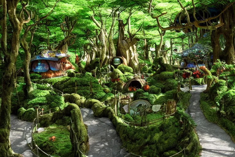 Image similar to fairy kingdom forest, ghibli studio, nausicaa