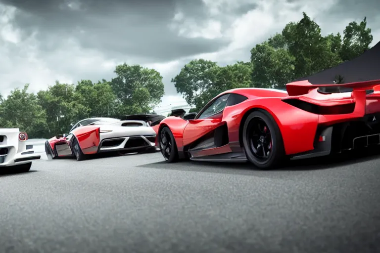 Image similar to photo wallpaper sport car gran turismo 7 forza horizon need for speed fast and furious 5 unreal engine supercar hypercar game concept car octane render, 4 khd 2 0 2 2 3 d cgi rtx style chrome reflexion global illumination ray tracing hdr arstation pixar and disney unreal