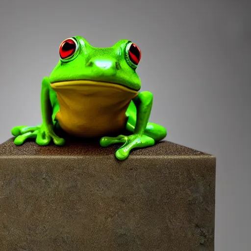 Prompt: a small frog standing on two feet at the hotel reception entry, 3 d render, houdini 3 d, octane 3 d