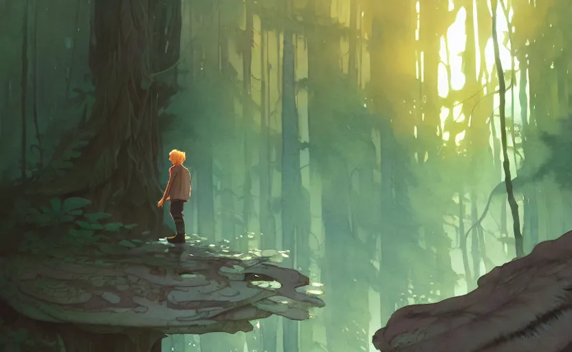 Prompt: a wholesome animation key shot of luke exploring dagobah, dark roots, studio ghibli, pixar and disney animation, sharp, disney concept art watercolor illustration by mandy jurgens and alphonse mucha and alena aenami, pastel color palette, dramatic lighting