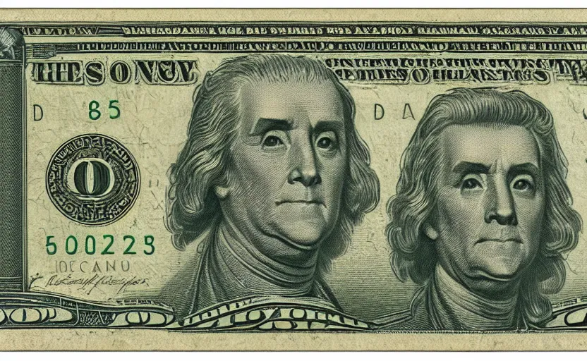 Image similar to rectangular photograph of two dollar u. s. currency note featuring thomas jefferson