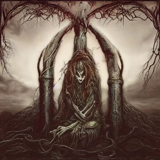 Image similar to ligma as an opeth album cover