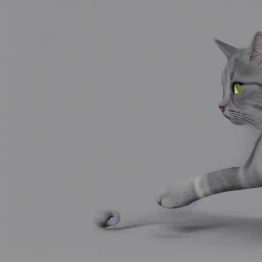 Prompt: cat walk, frames, animation, 3d, ultra detailed