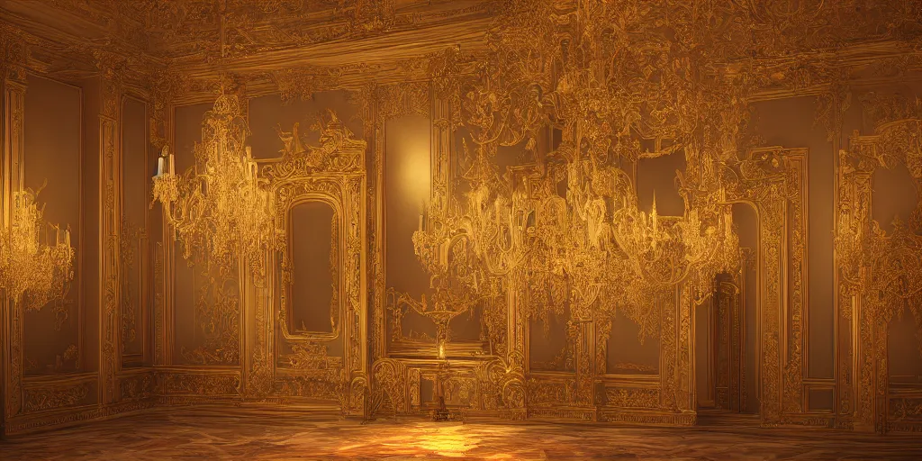 Prompt: highly detailed photo of a baroque dreamy room, cinematic lighting, intricate, 4k resolution, elegant