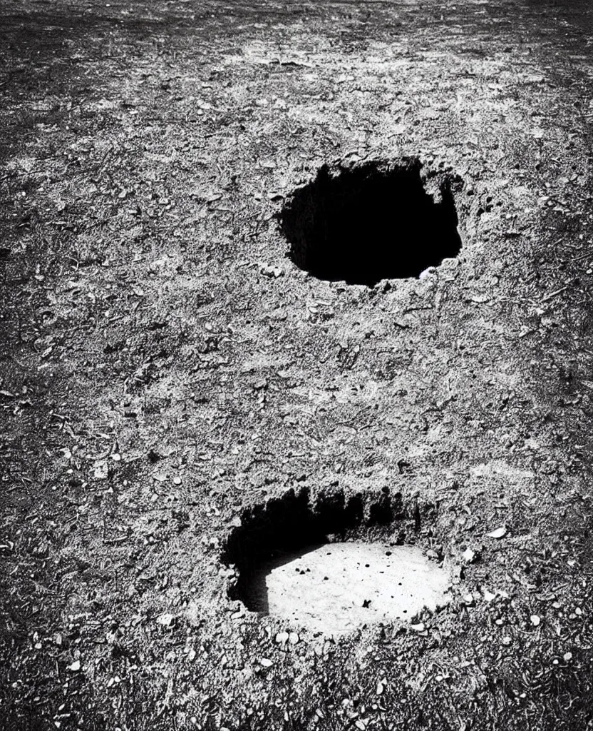 Image similar to “ a hole appears in the ground of an empty room ”