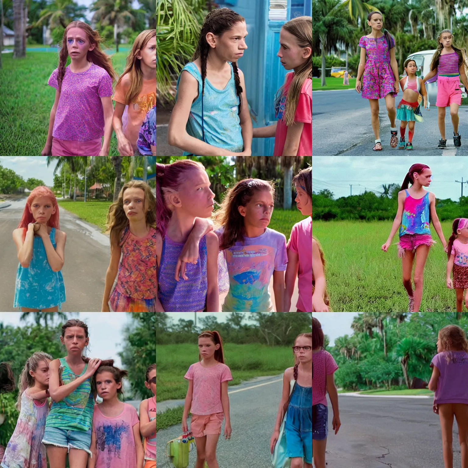 Prompt: a film still from the florida project ( 2 0 1 7 )