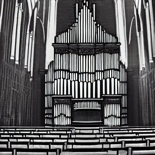 Image similar to pipe organ composed entirely of dark smoke