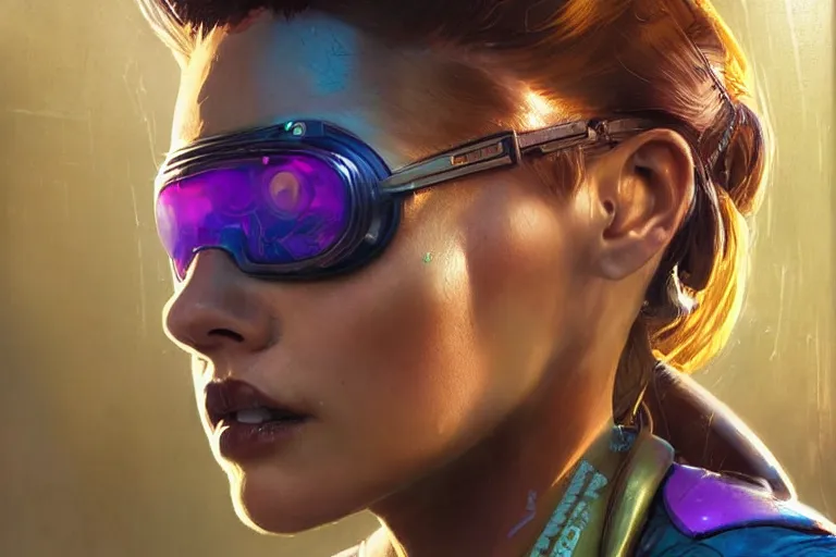 Image similar to A solarpunk very highly detailed Judy Alvarez from the videogame Cyberpunk 2077, with very highly detailed face on the street of a very highly detailed smooth solarpunk city digital concept art by Greg Rutkowski, neofuturistic highly detailed, digital concept art, Dimensional cyan gold natural light, sharp focus, Golden Ratio illustration, realistic concept art by Stephen Hickman and James Gurney and Hiromasa Ogura Ghost in the Shell rendered in Octane Render, From the distance