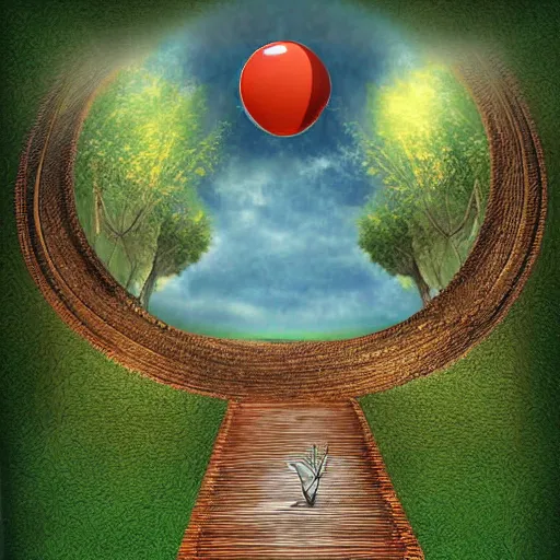 Prompt: pathways and philanthropy, digital art, surrealistic