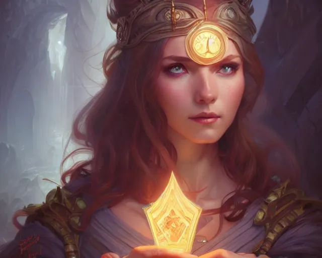 Image similar to wanda powers, deep focus, d & d, fantasy, intricate, elegant, highly detailed, digital painting, artstation, concept art, matte, sharp focus, illustration, hearthstone, art by artgerm and greg rutkowski and alphonse mucha