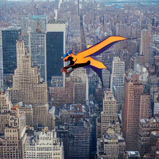 Prompt: charizard flying above new york, ( eos 5 ds r, iso 1 0 0, f / 8, 1 / 1 2 5, 8 4 mm, postprocessed, crisp face, facial features )