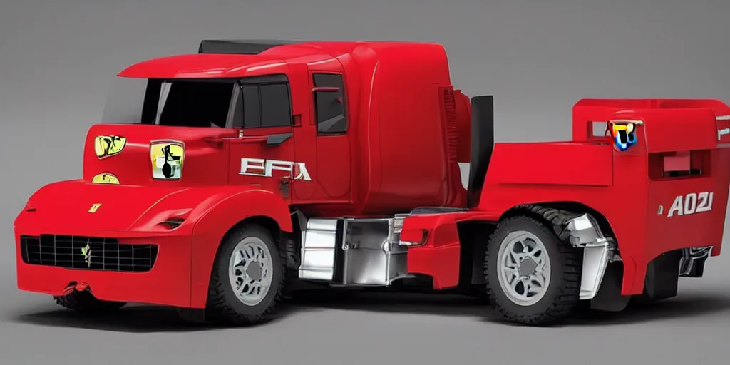 Image similar to “2020 Ferrari Truck, ultra realistic, 8k”