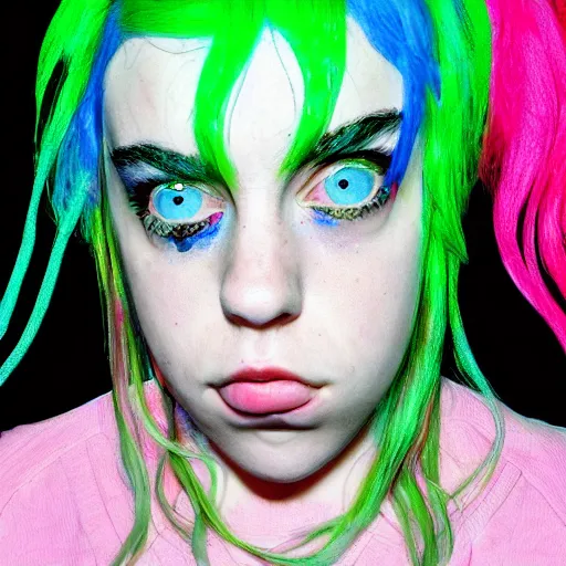 Image similar to billie eilish in the style of surrealism