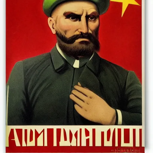 Image similar to color poster of the communist propaganda by adolphe millot