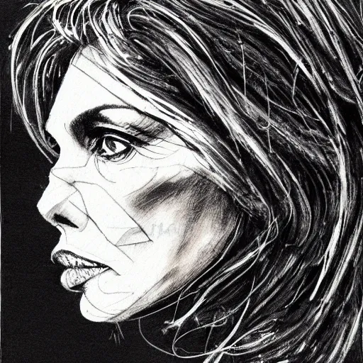 Image similar to a realistic yet scraggly portrait sketch of the side profile of a stern and sophisticated debbie harry, trending on artstation, intricate details, in the style of frank auerbach, in the style of sergio aragones, in the style of martin ansin, in the style of david aja, in the style of mattias adolfsson