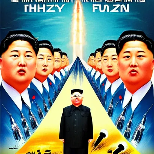 Image similar to movie poster of the movie : missile frenzy starring kim jong - un